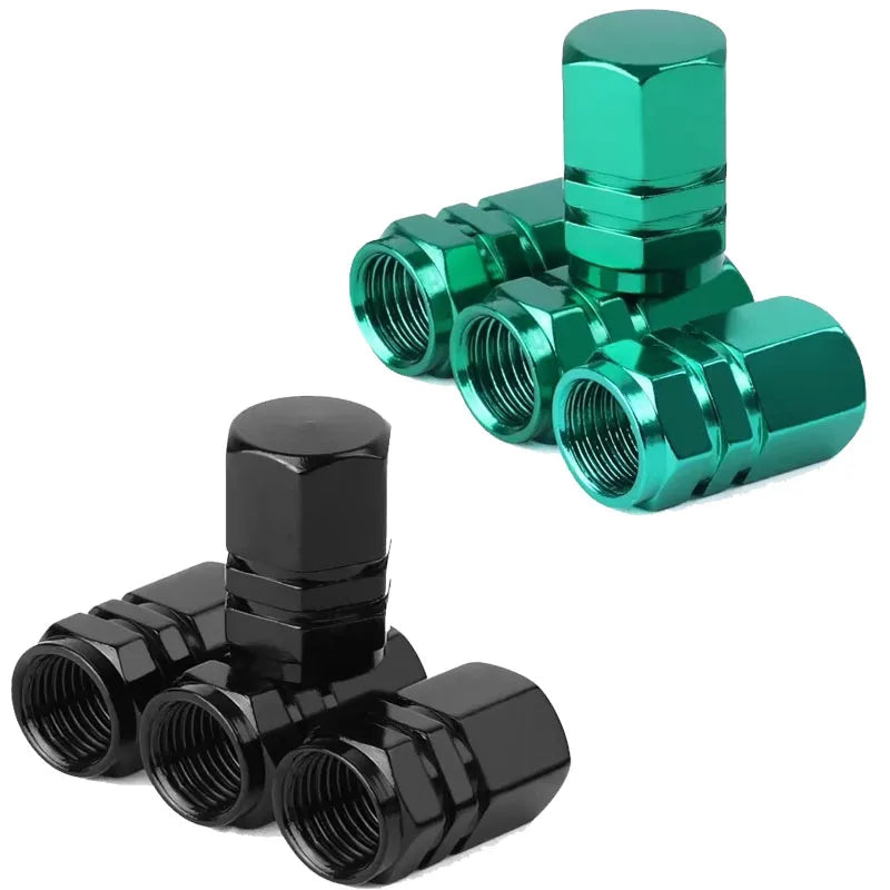 4/8Pcs Aluminum Alloy Car Tire Valve Caps Hex Tyre Valve Stem Cover Air Dust Caps Tire Valve Truck Bike Wheel Rim Valve Stem Cap Oasis Select Mix 8pcs 1