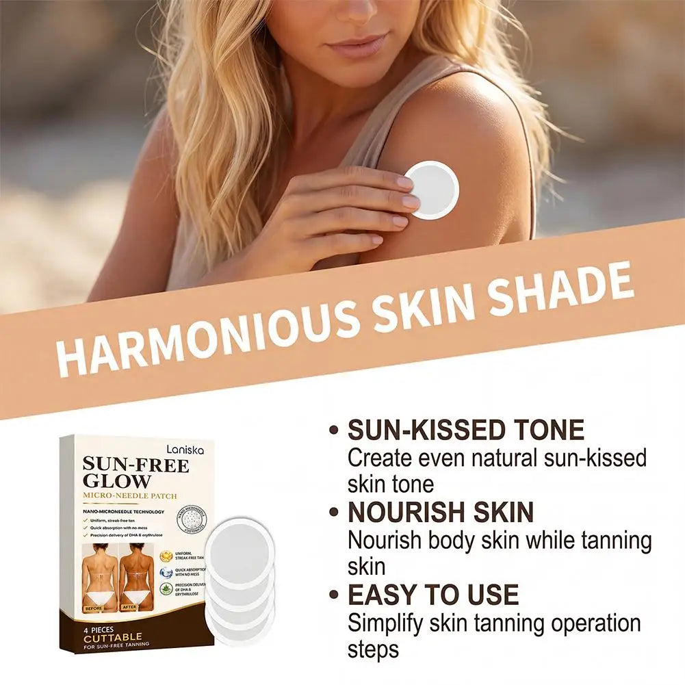 4-Pack Microneedle Tanning Patches – Tan Faster & Moisturize Tanning Skin Patch Oasis Select