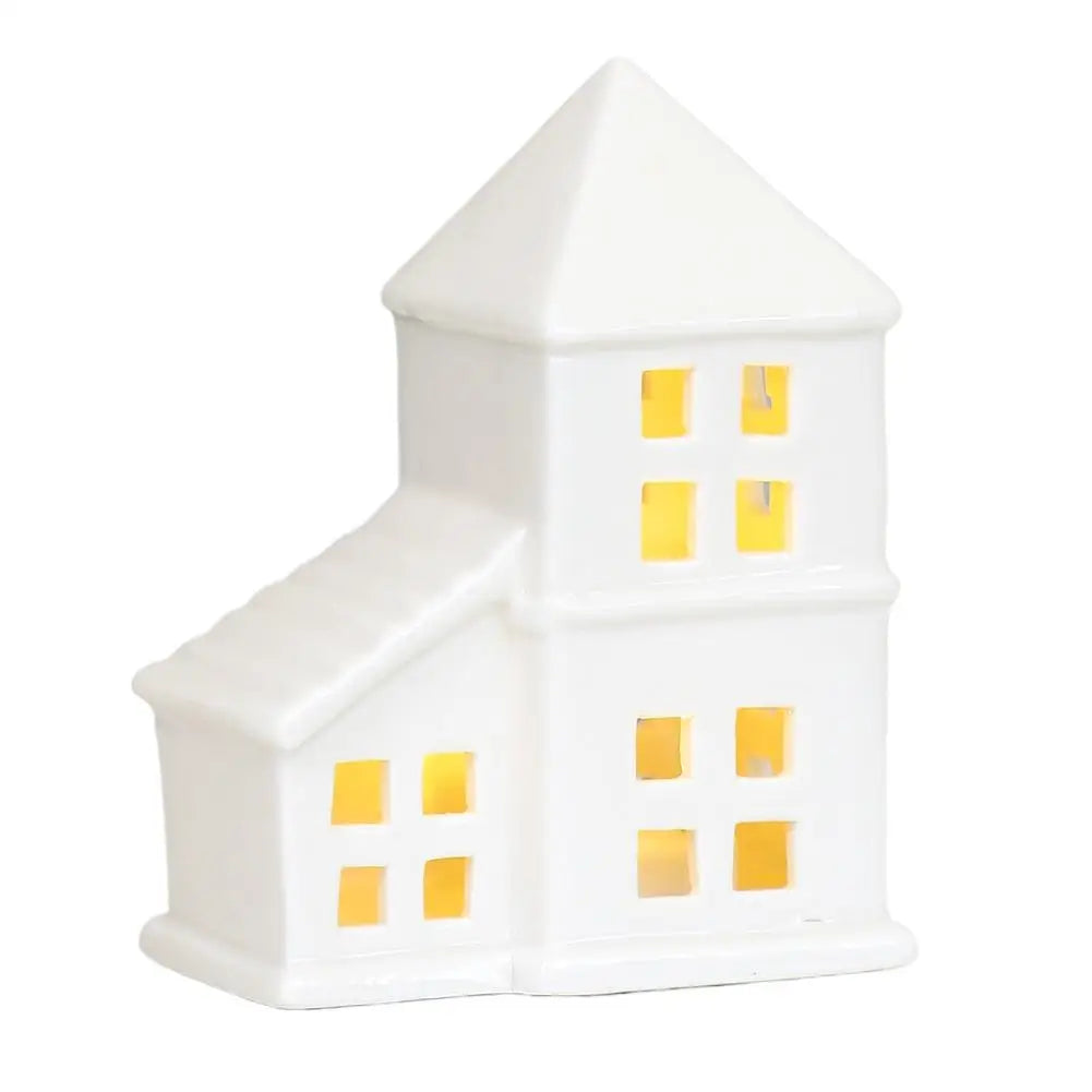 LED Ceramic Christmas Village House | Handmade Holiday Ornament