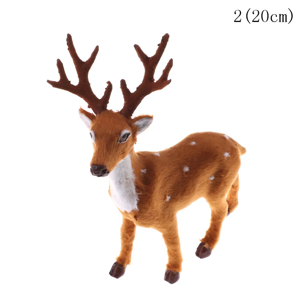 15cm, 20cm, 25cm Christmas Simulation Plush Reindeer Xmas Elk Plush TOY New Year Decorations Oasis Select 20cm