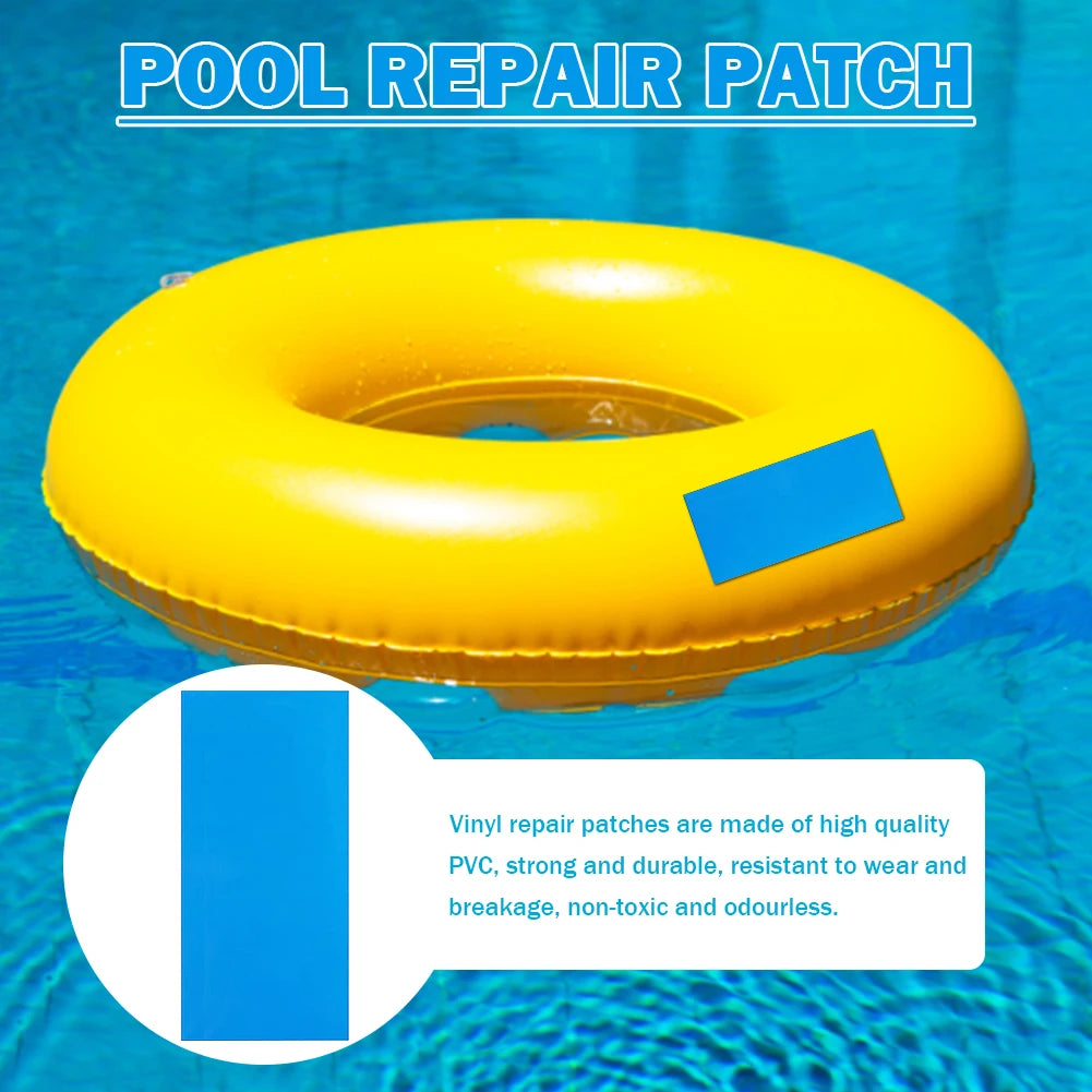 Pool Patch Self-Adhesive Pool Repair Patches Swimming Ring Repair Kit Inflatable Boat Accessories PVC Repair Kit for Swim Rings Oasis Select