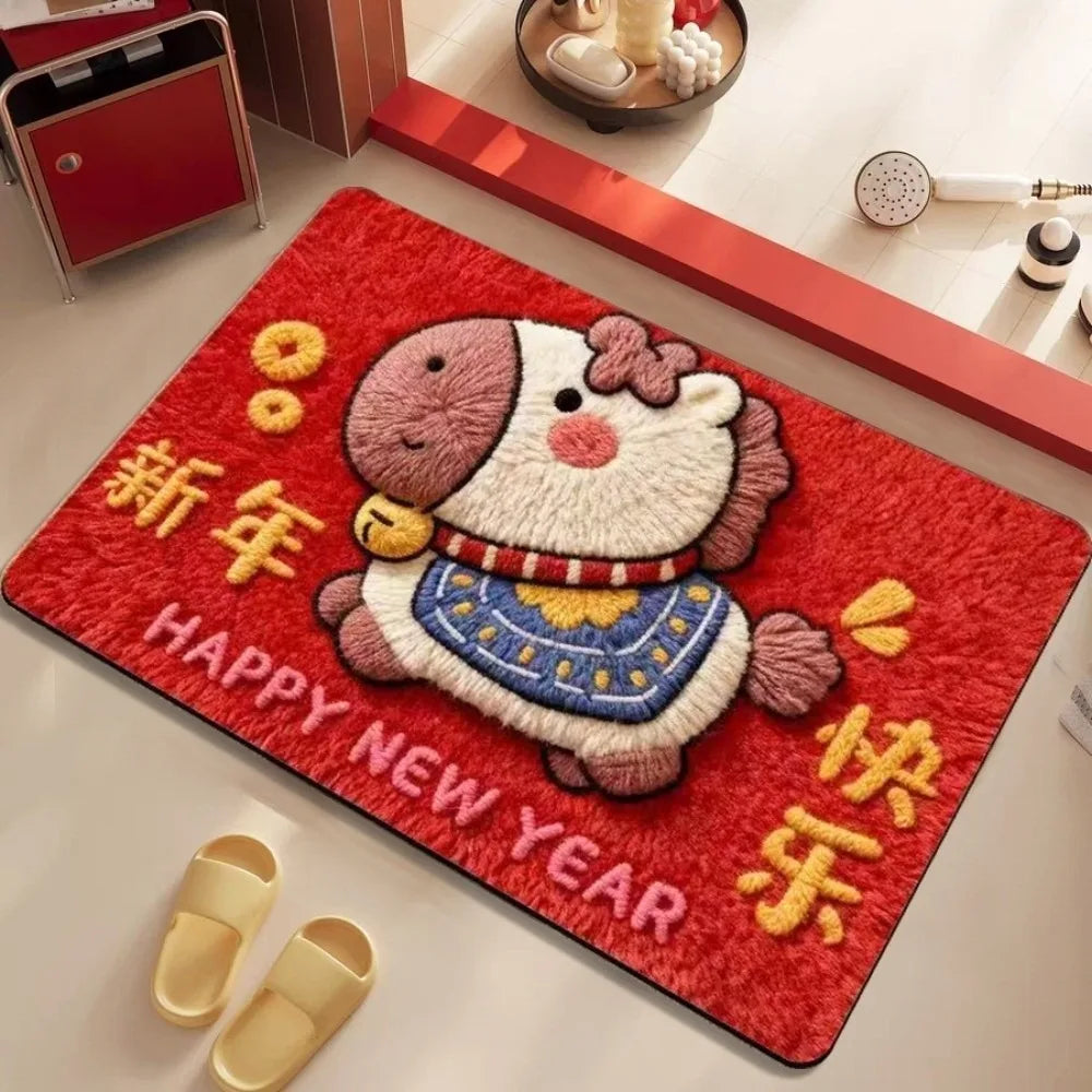 2026 New Year Horse Door Mat – Anti-Slip Quick Dry Floor Mat
