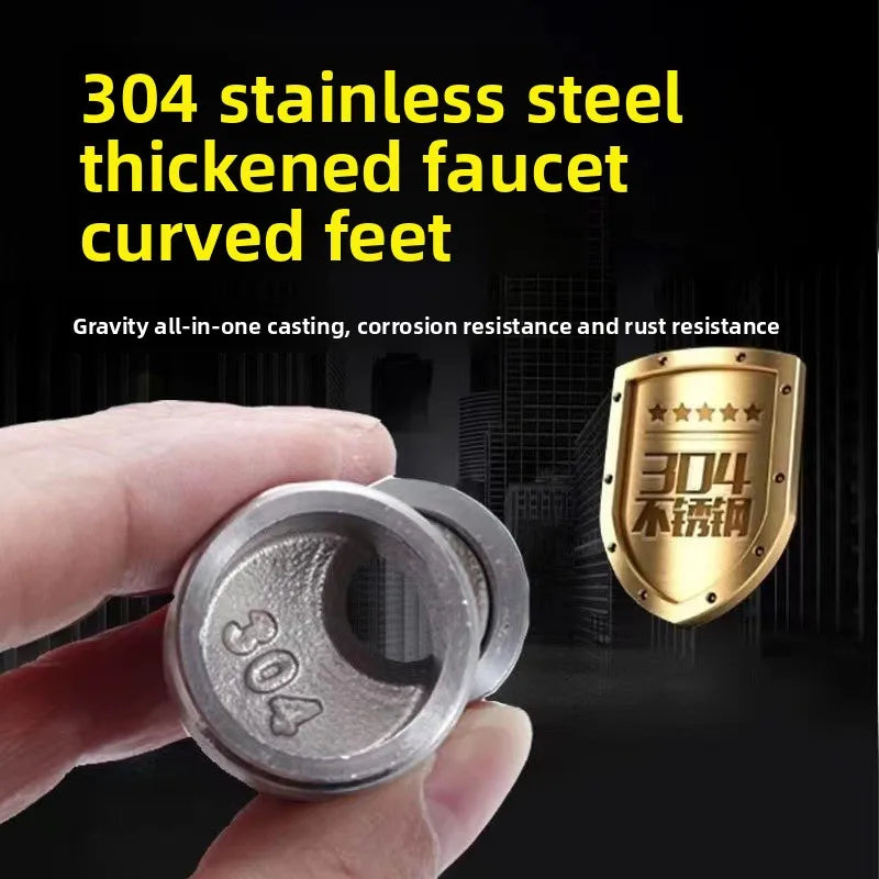 360 Degree Adjustable Faucet Angled Curved Foot Eccentric Screw Corner Tap Adapter Kitchen Accessories Oasis Select