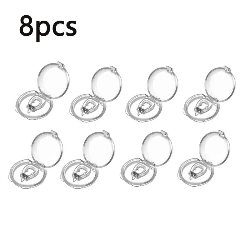 Silicone Magnetic Anti Snore Stop Snoring Nose Clip Sleep Tray Sleeping Aid Apnea Guard Night Device with Case Anti Ronco Oasis Select 8pcs
