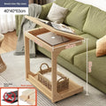 Multi-functional Removable flip solid wood edge few living room household side table sofa small coffee table sturdy and durable Oasis Select Log D