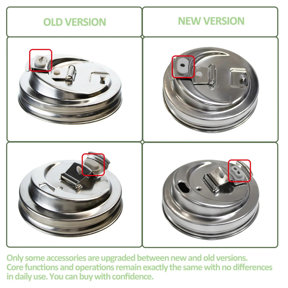 304 Stainless Steel Wide Mouth Mason Jar Lid – Leakproof