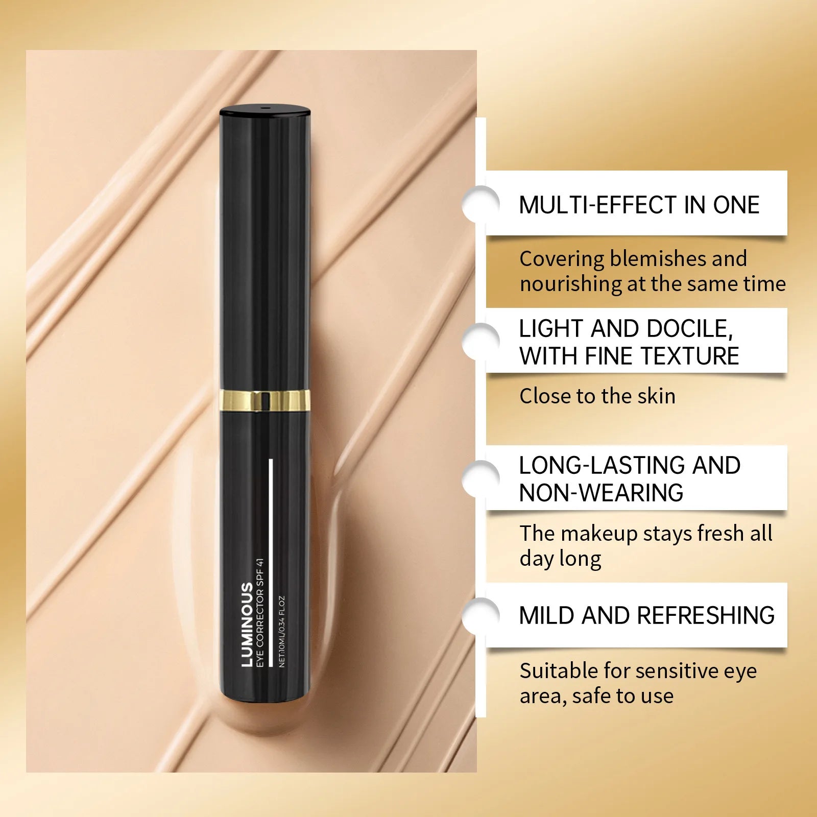 Tremella Black Eye Concealer Natural Coloring Cover Fine Line Smooth Skin Deep Hydrating Quick Conceal Dark Circle Eye Concealer Oasis Select