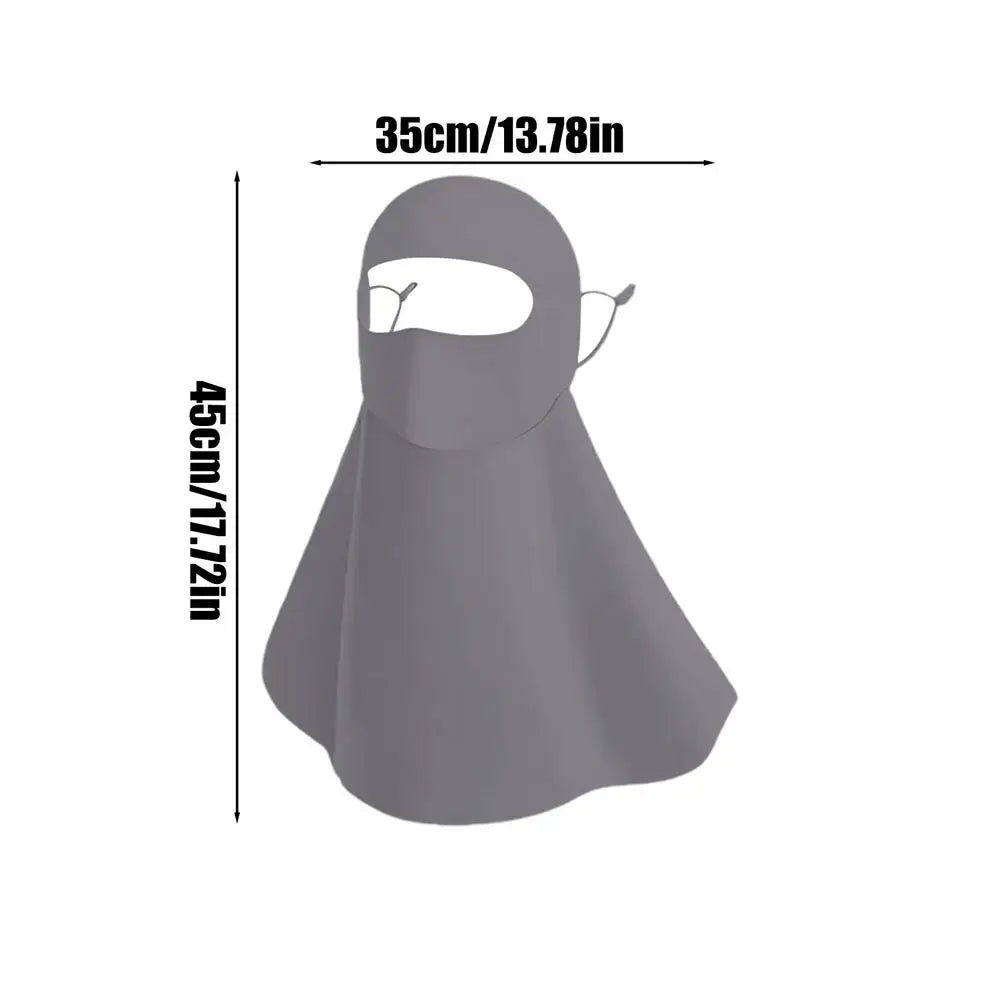 Sunscreen Full Face Mask Summer Neck Face Mask UV Protection Breathable Sun Protection Masks Veils Outdoor Sport Face Cover Oasis Select Dark Gray