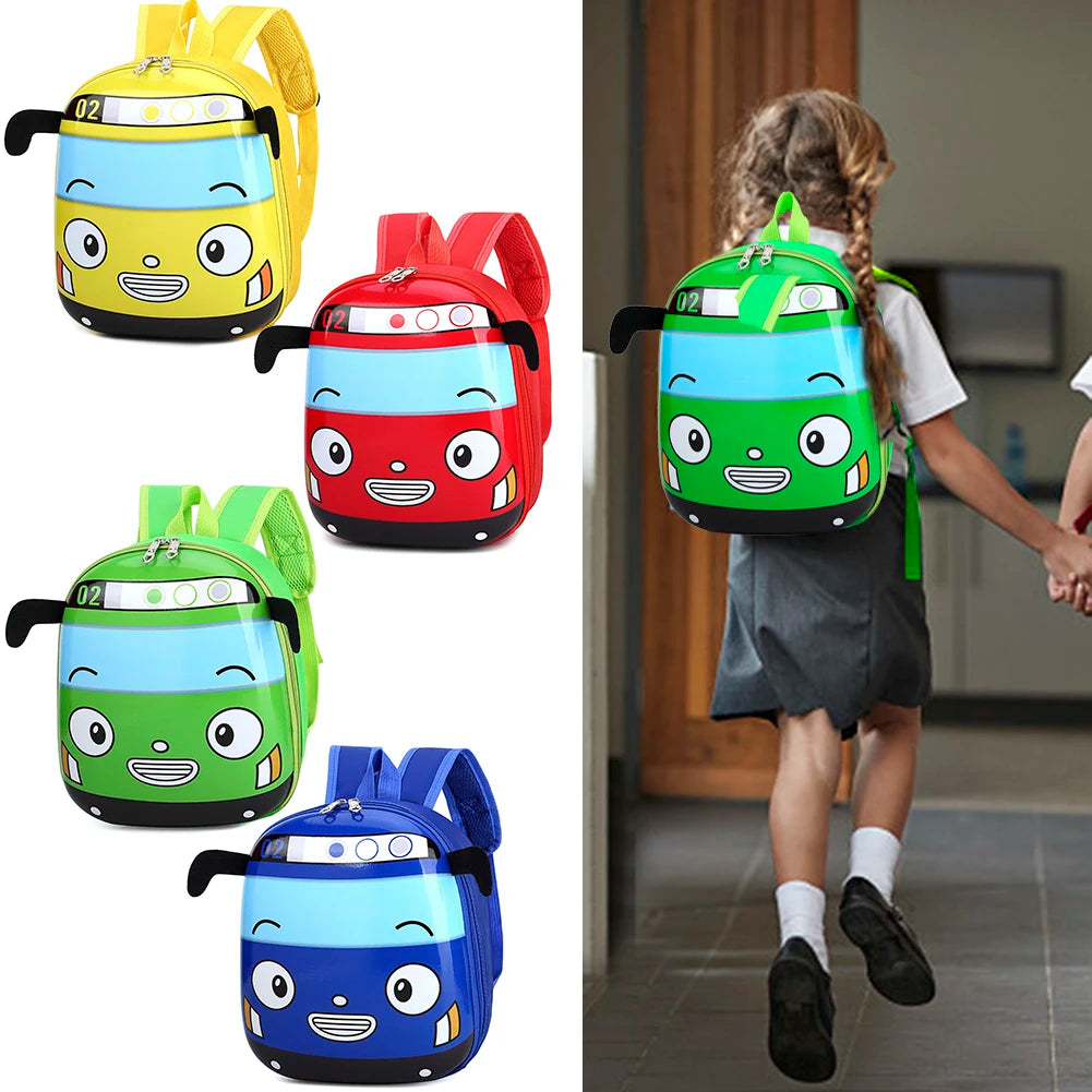 3D Cartoon Bus Kids Backpack – Toddler School Bag Boys & Girls Kids Backpack Oasis Select