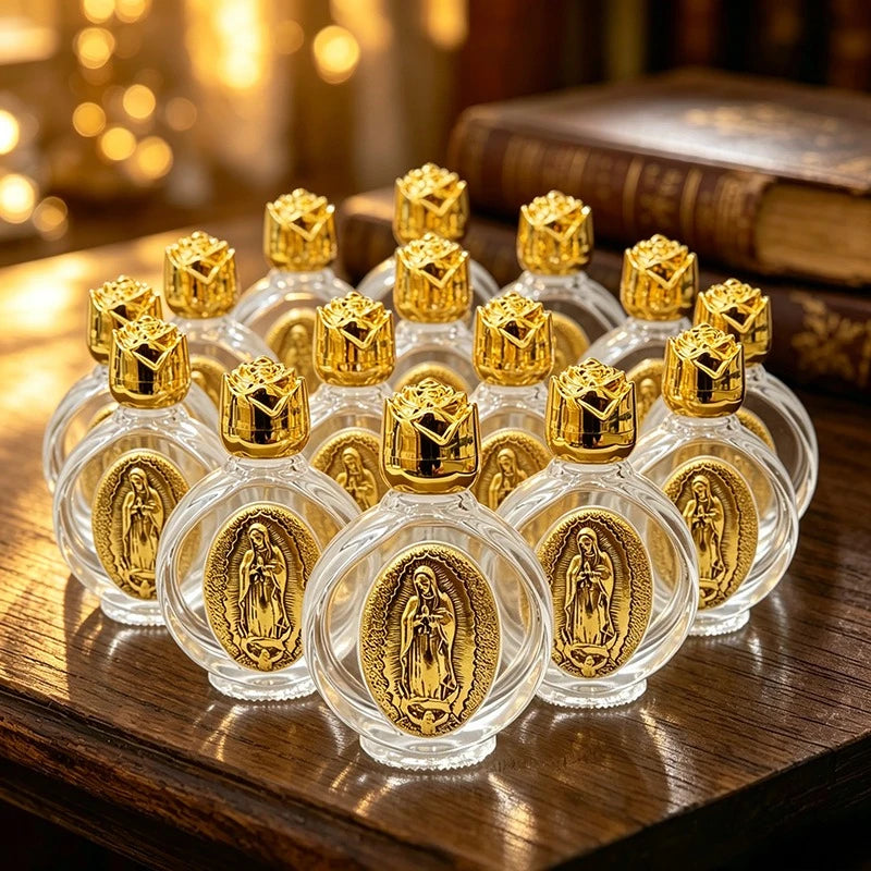 12pcs 0.5 Floz Essential Oil Bottles for Fragrance Supplement Liquid， Portable Holy Water Bottles for Church Decor Prayer Gift Oasis Select