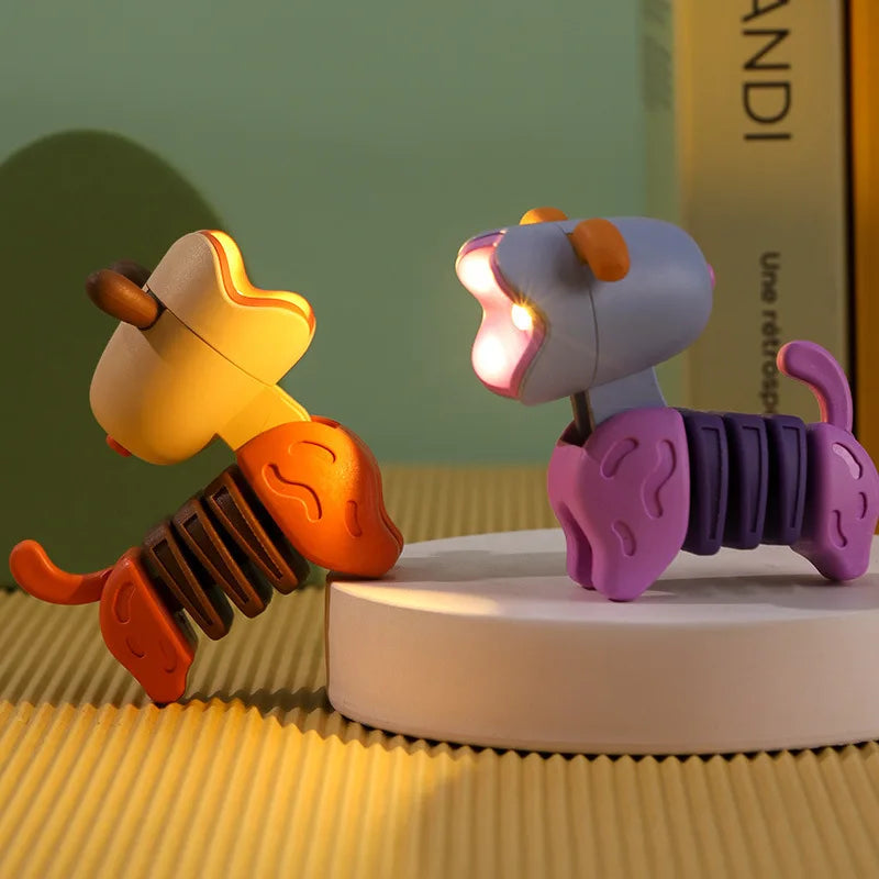 LED Night Light Mini Folding Desk Lamp Cute Pet Lights Dog Deer Portable Night Light Student Living Room Decor Gift Oasis Select