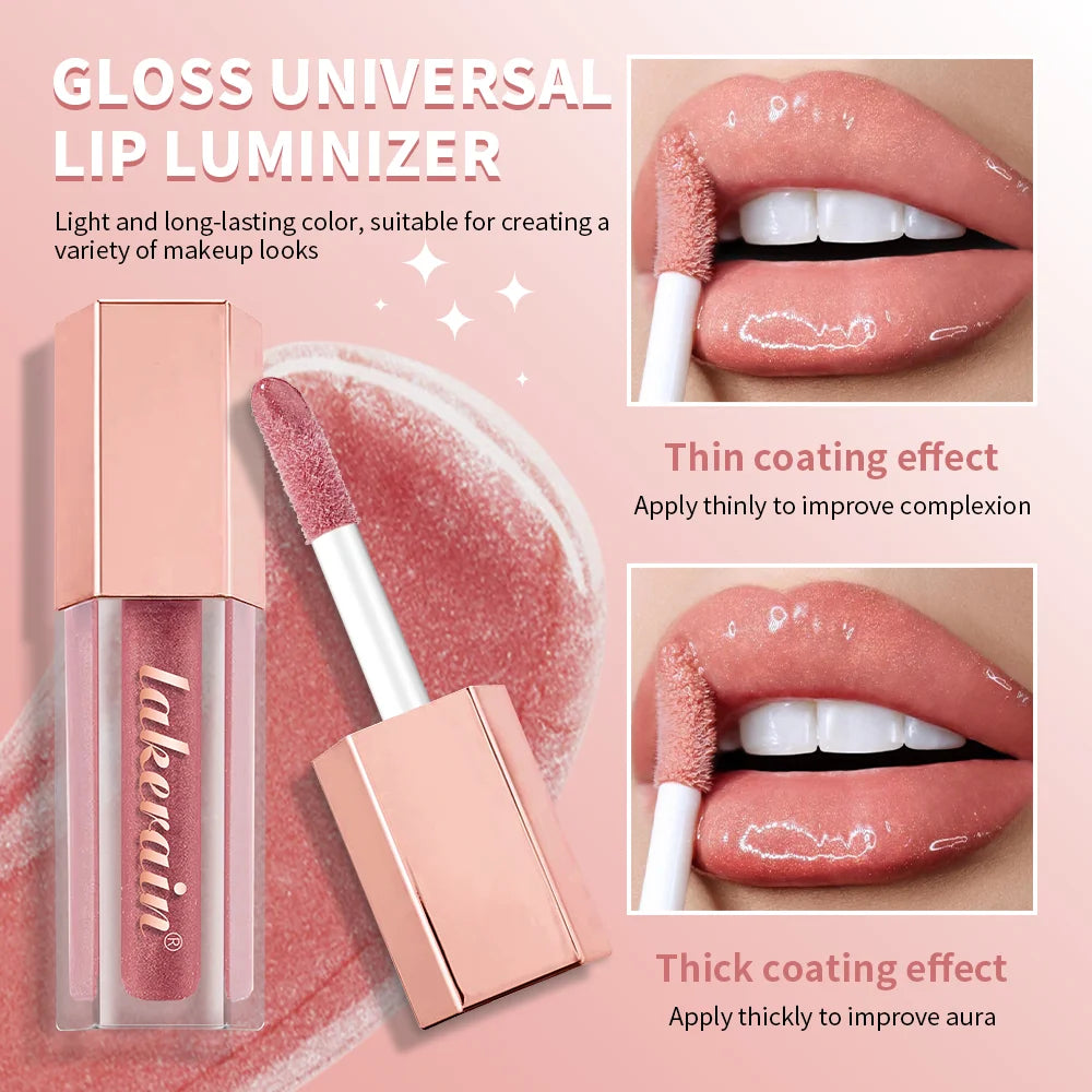NEW Glitter Gloss Universal Lip Luminizer 8 Colors Makeup Lip Gloss Non-sticky Moisturizing Plumper Long Lasting Glitter Liquid Oasis Select
