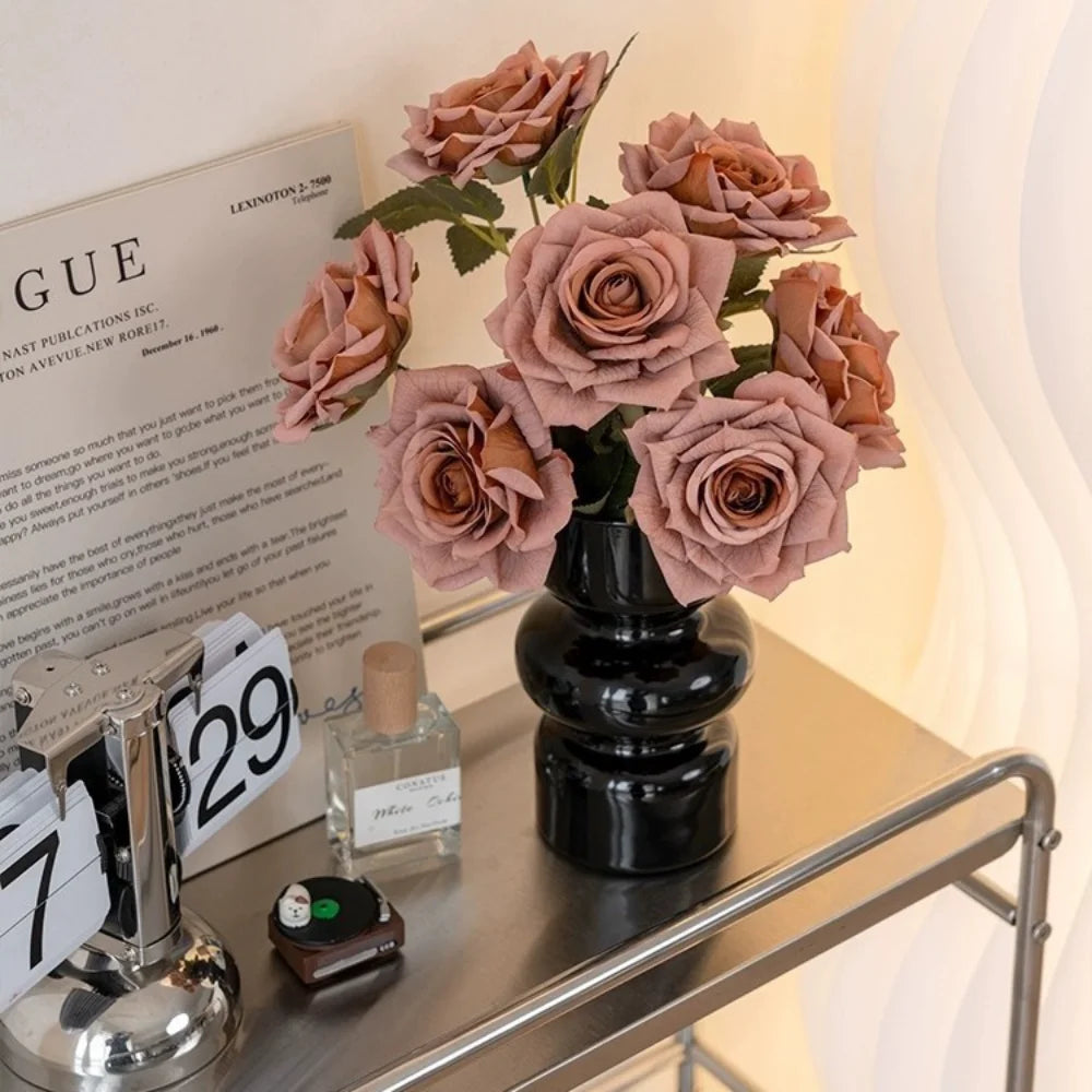 7 Head Artificial Diamond Rose Artificial Flowers Wedding Living Room Decoration Road Guide Rose Bouquet Artificial Flowers Oasis Select