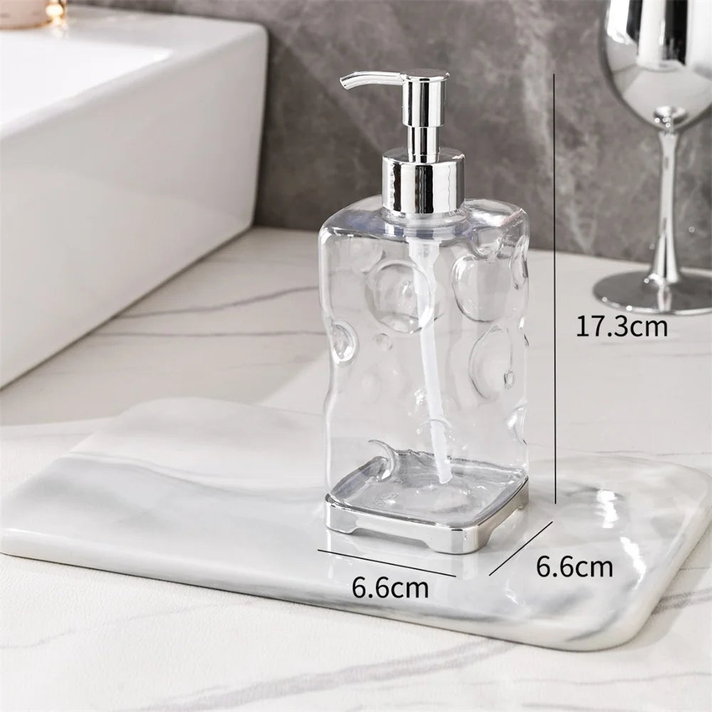 550ml Cheese Pattern Refillable Pump Dispenser Bottle