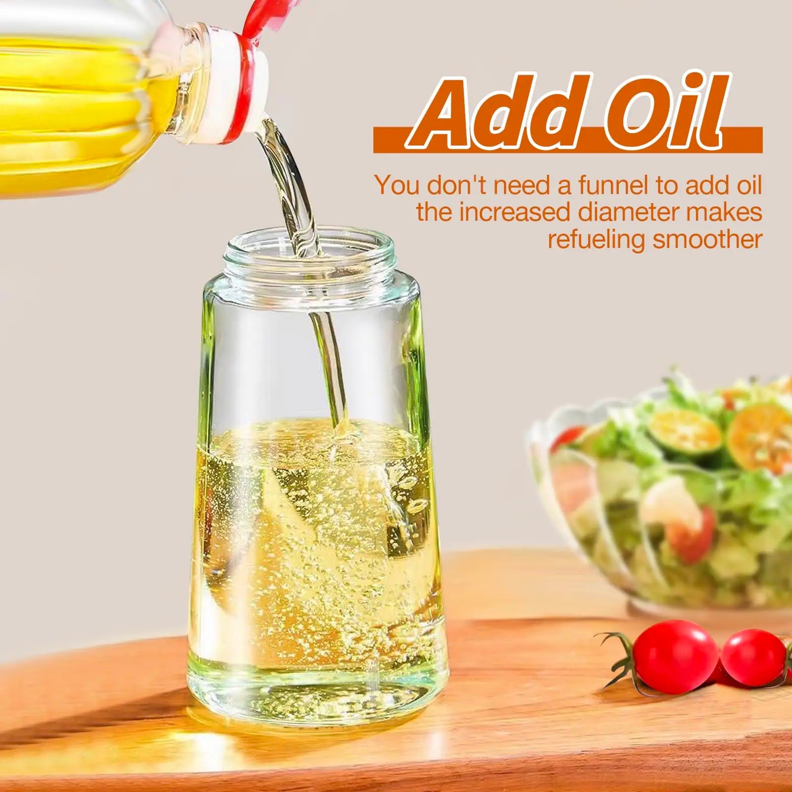 1pc Oil Dispenser Bottle for Kitchen,2 in 1 Olive Oil Dispenser and Oil Sprayer,Oil Spray Bottle 470ML/ 16OZ for Cooking, Kitche Oasis Select