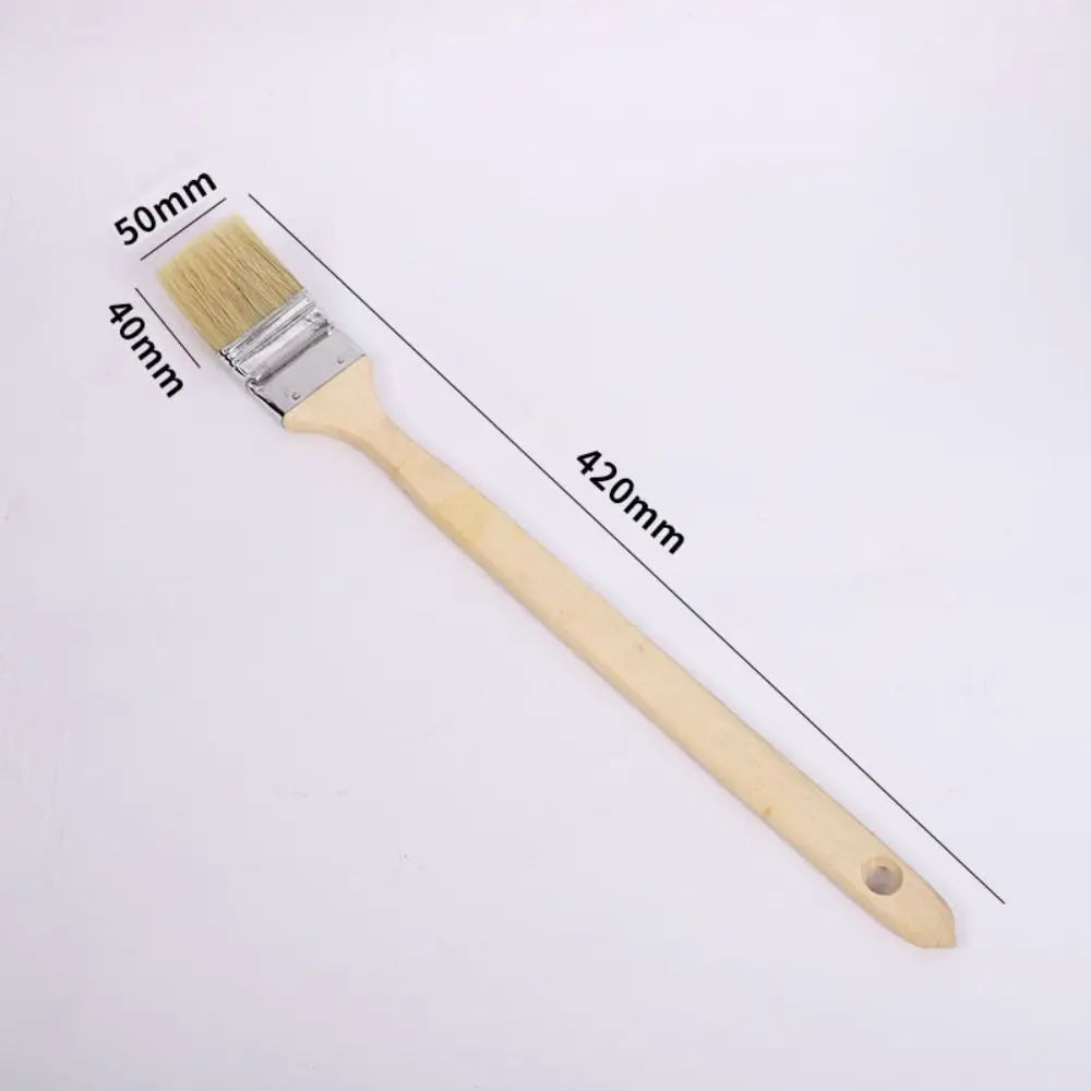 Long Handle Elbow Marine Paint Brush Solid Wood Handle Mixed Pig Mane Hair Elbow Paint Brush Cleaning Tool Wall Painting Oasis Select style 3