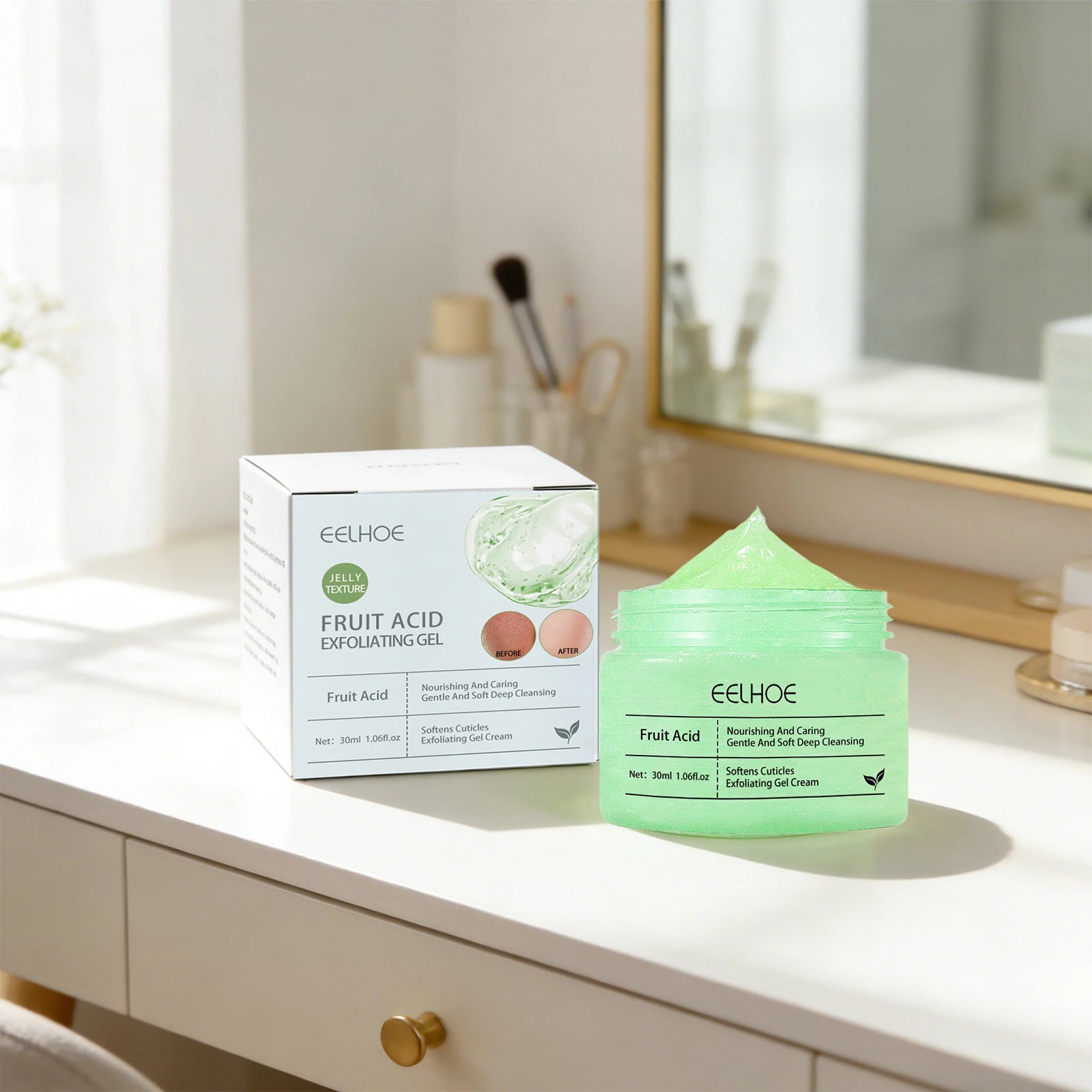 Eelhoe Fruit Acid Exfoliating Gel – Pore Cleanse & Blackheads Facial Exfoliating Gel Oasis Select