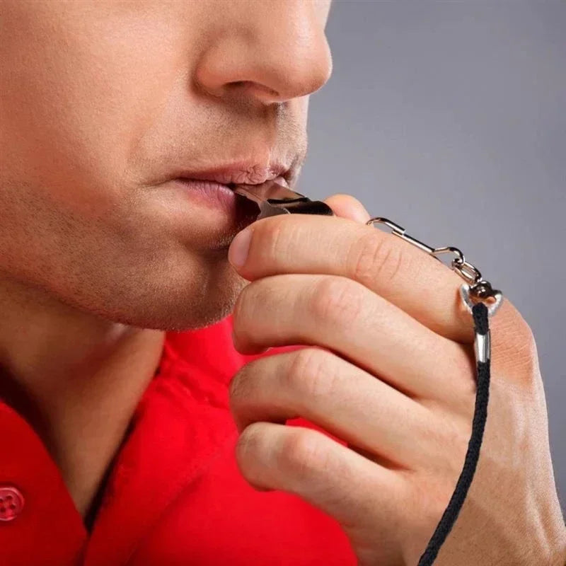 High Quality Black Whistle Referee Game Halter Whistle Outdoor Travel Hiking Whistle Suitable for Basketball Volleyball Games Oasis Select
