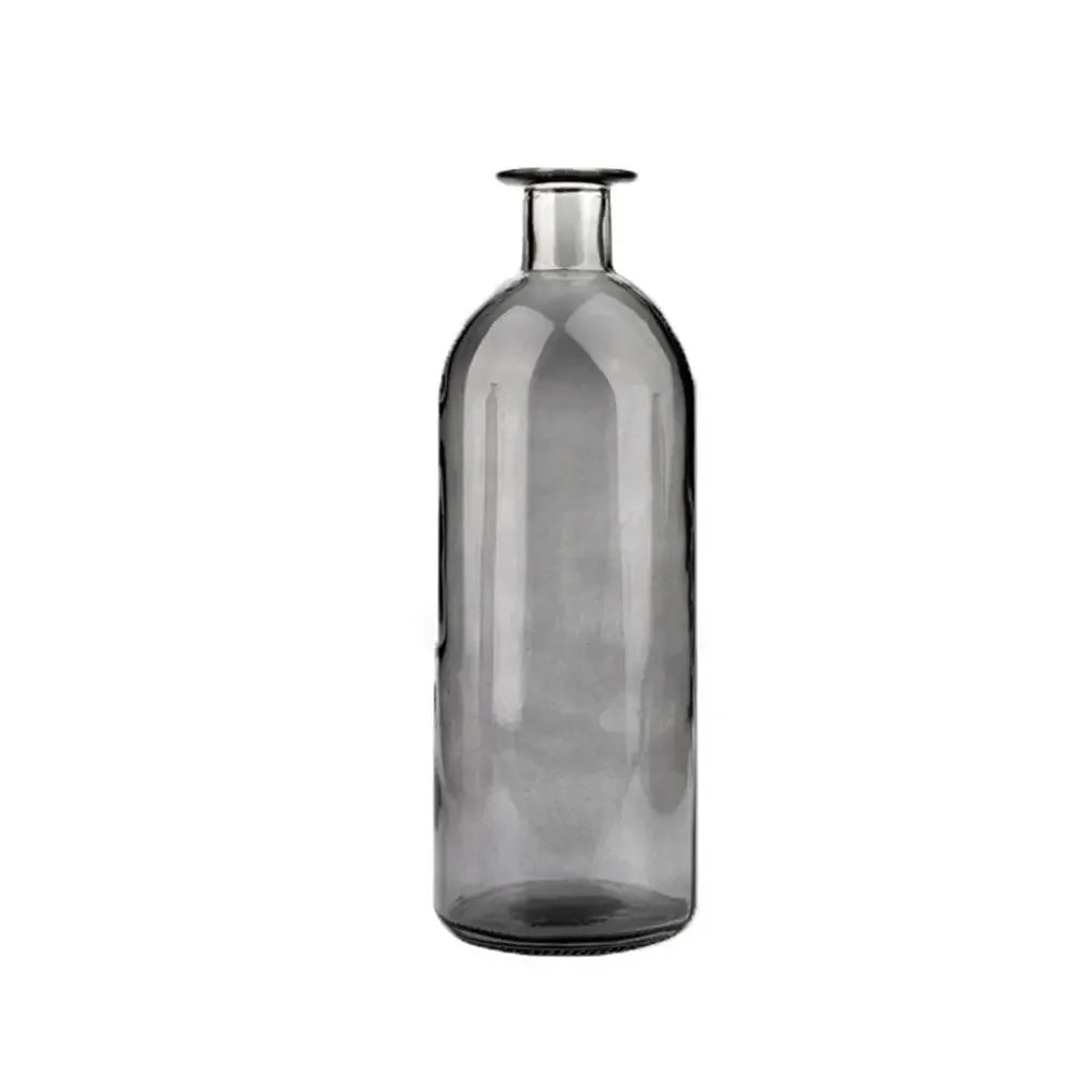 Transparent Glass Flower Vase | Modern Hydroponic Table Decor Glass Flower Vase Oasis Select Grey-M