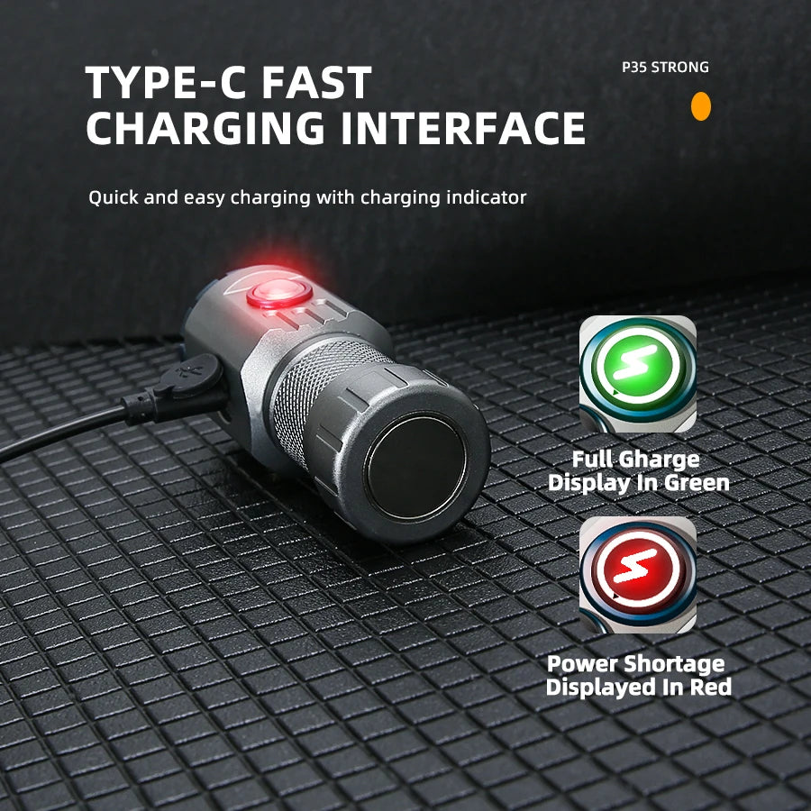 New Upgrade 3 LED Flashlight With RGB Side Lamp Type-C Rechargeable 2000 Lumens Torch Tail Magnet for Camping Hiking Lantern Oasis Select