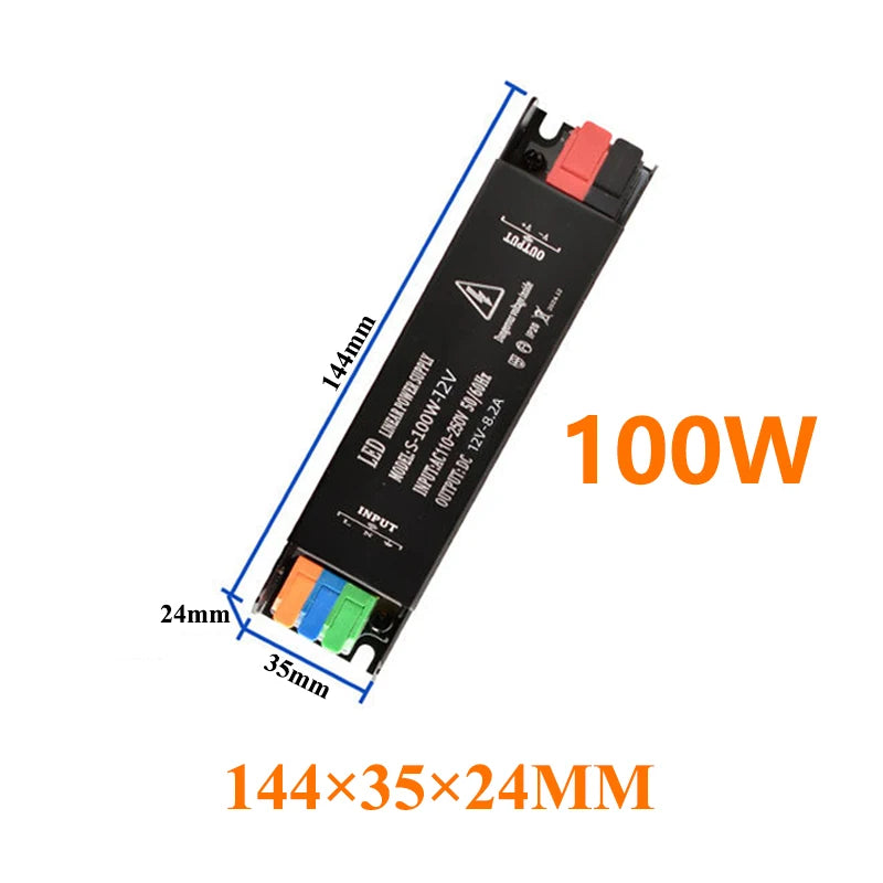 LED Power Supply 12V 24V Transformer AC 220V TO DC 12V 24V Power Supply 60W 100W 200W 300W 400W LED Driver For LED Lights Lamp Oasis Select 100W 12V
