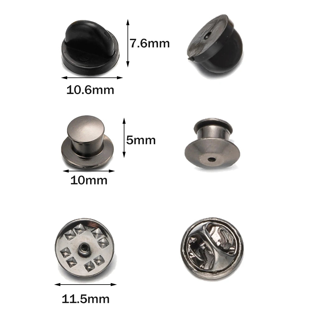 45pcs Pin Backs Locking Pin Keepers Locking Clasp Replacement for DIY Brooch Lapel Enamel Hat Badge Holder Jewelry Making Oasis Select