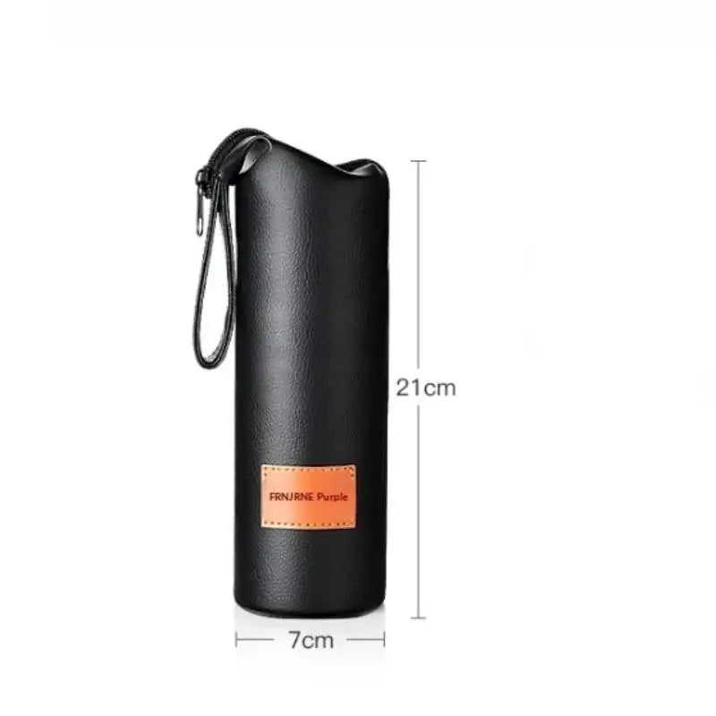 1PC Leather Cup Sleeve Sport Water Bottle Cover Case With Rope Portable Vacuum Glass Cup Sleeve Cup Pouch Camping Accessories Oasis Select A2