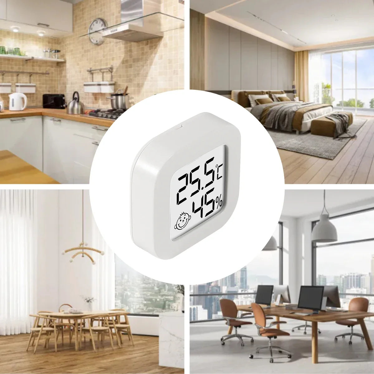 Mini LCD Indoor Thermometer & Hygrometer – Digital Humidity Meter