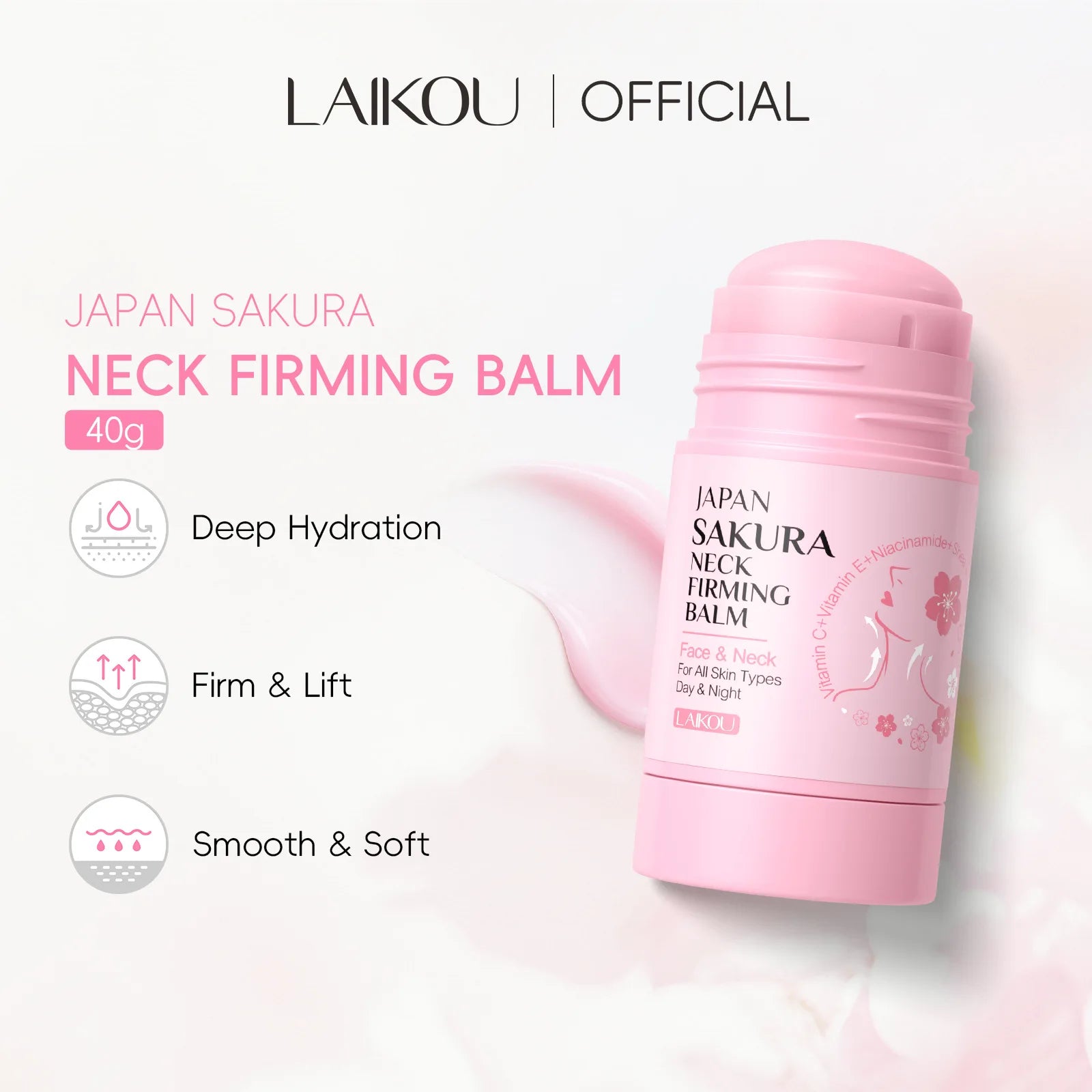 Neck Tightening Stick 40g Firming Lifting for Saggy Skin Wrinkle Reducer Neck Care Roll On Travel Size Daily Anti Aging Skincare Oasis Select