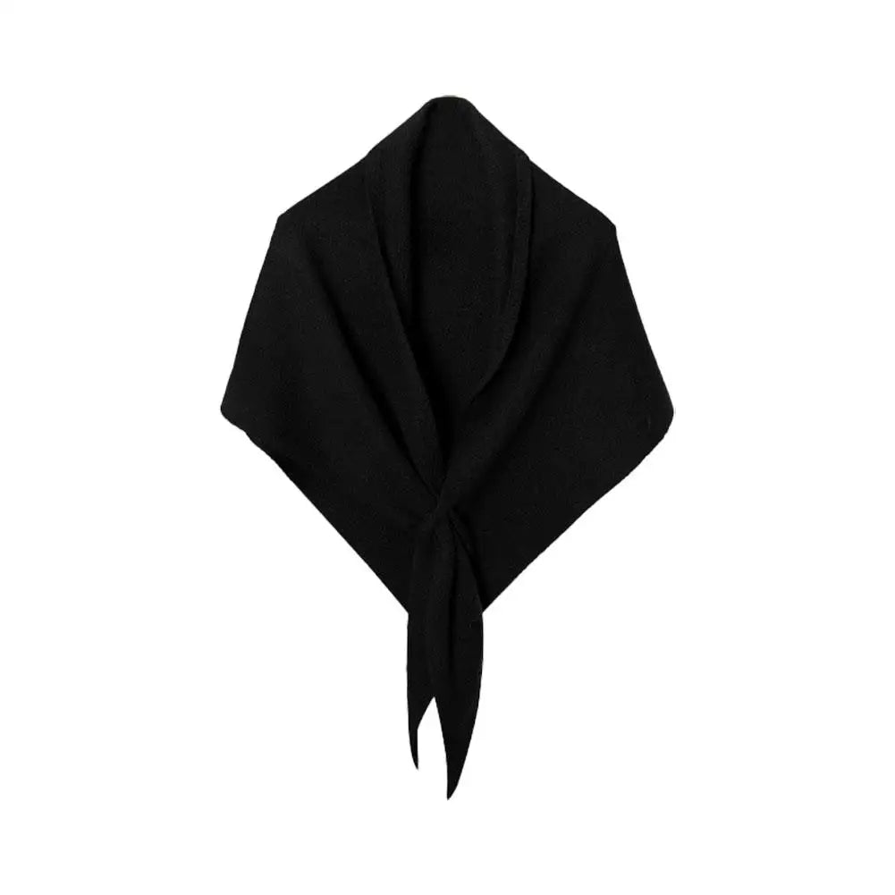 Women's Knitted Triangle Scarf – Soft Wool Blend Shawl Wrap