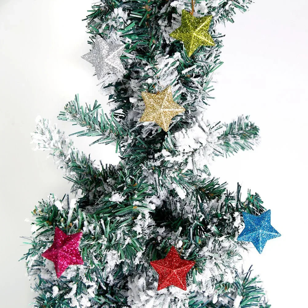 Christmas Tree Hanging Ornaments with Star and Pentagram Pendant Styles for Party Decoration and Seasonal Home Use Oasis Select