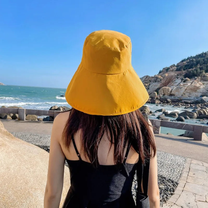 Wide Brim Full Face Cover Bucket Hat for Women Summer Beach Sun Hat with UV Protection Visor Flap Fisherman Cap Outdoor Sports Oasis Select