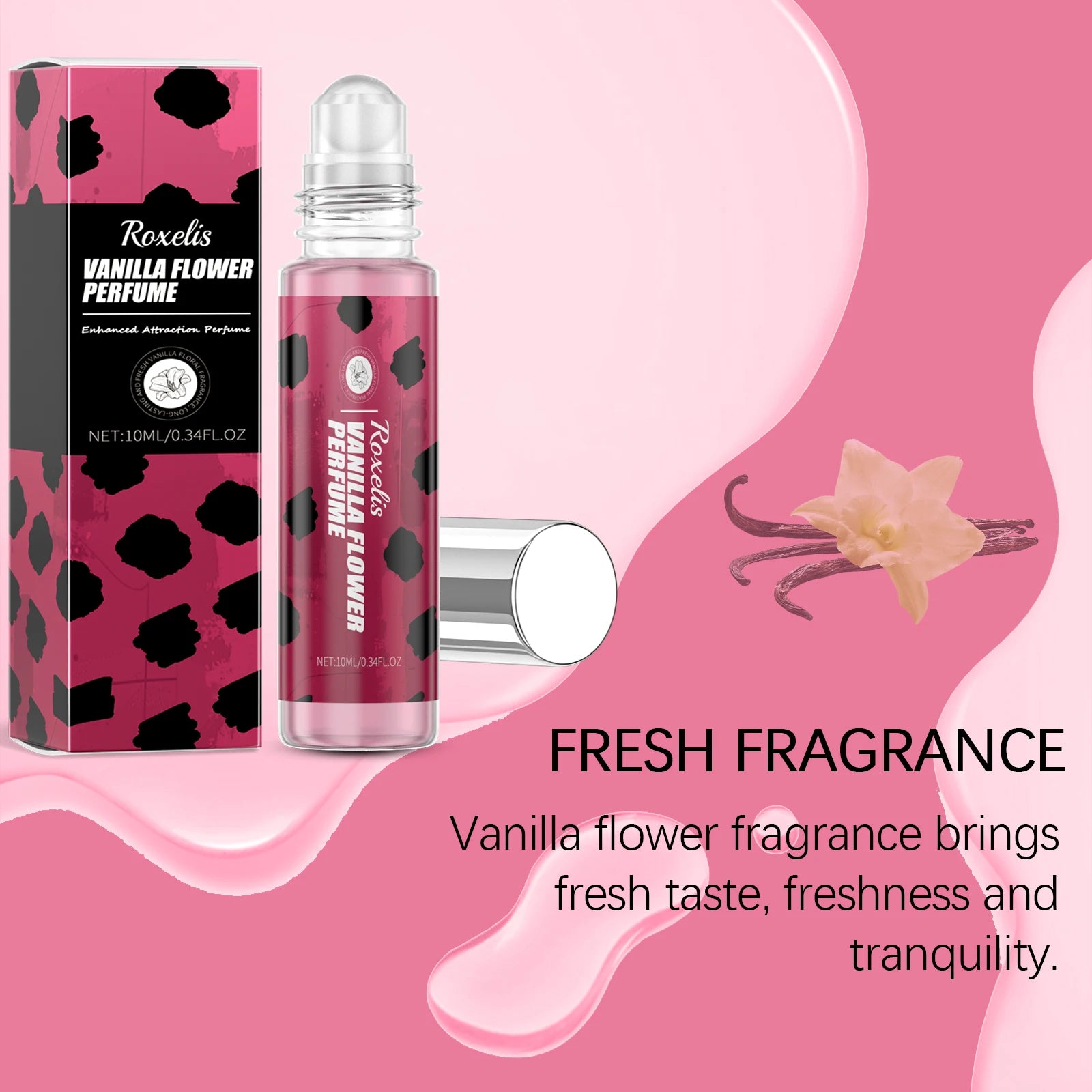 10ML Unisex Vanilla Floral Perfume Eau De Toilette Long Lasting Fresh Natural Fragrance Chram Enhancement Daily Sweet Perfume Oasis Select
