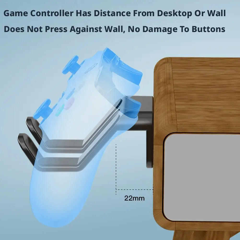 Wall Mounted Game Controller Stand For Xbox No-drill Headphone Handle Hanger Non-slip Bracket For Nintendo Switch For PS5 Oasis Select