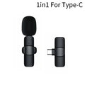 Wireless Lavalier Microphone Audio Video Recording Mini Mic for Type-C Smartphones Vlogging Facebook Videos Audio Recording Oasis Select 1-in-1 Type C