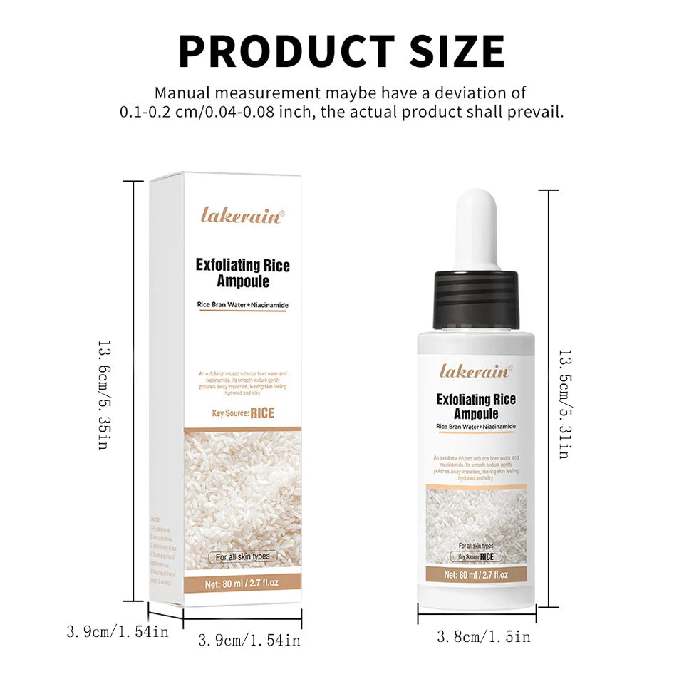 80mlWhite & Black Rice Exfoliating Essence, Hydrating Moisturizing Skin Care Oasis Select