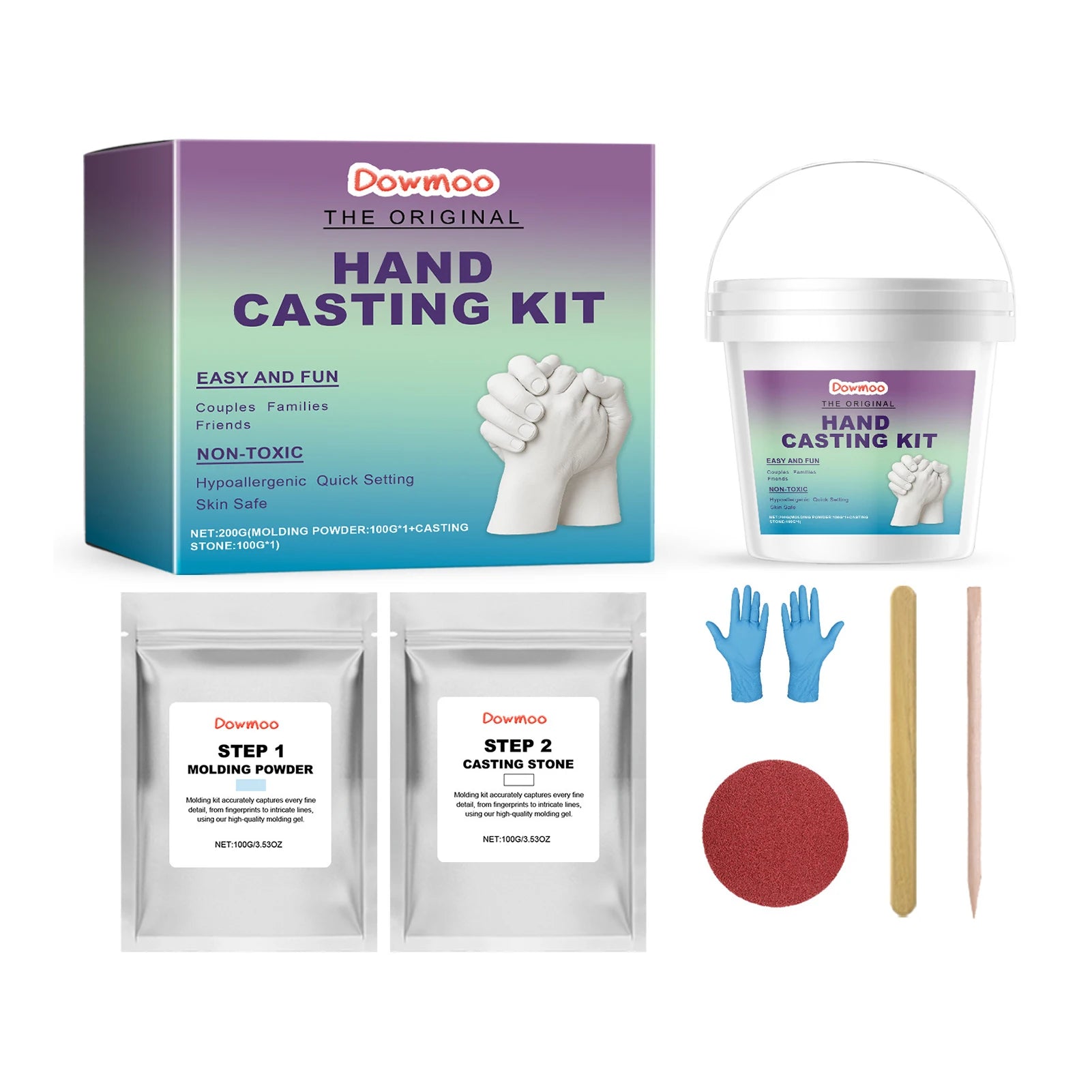 Hand Casting Kit – Couples & Family Plaster Mold Keepsake