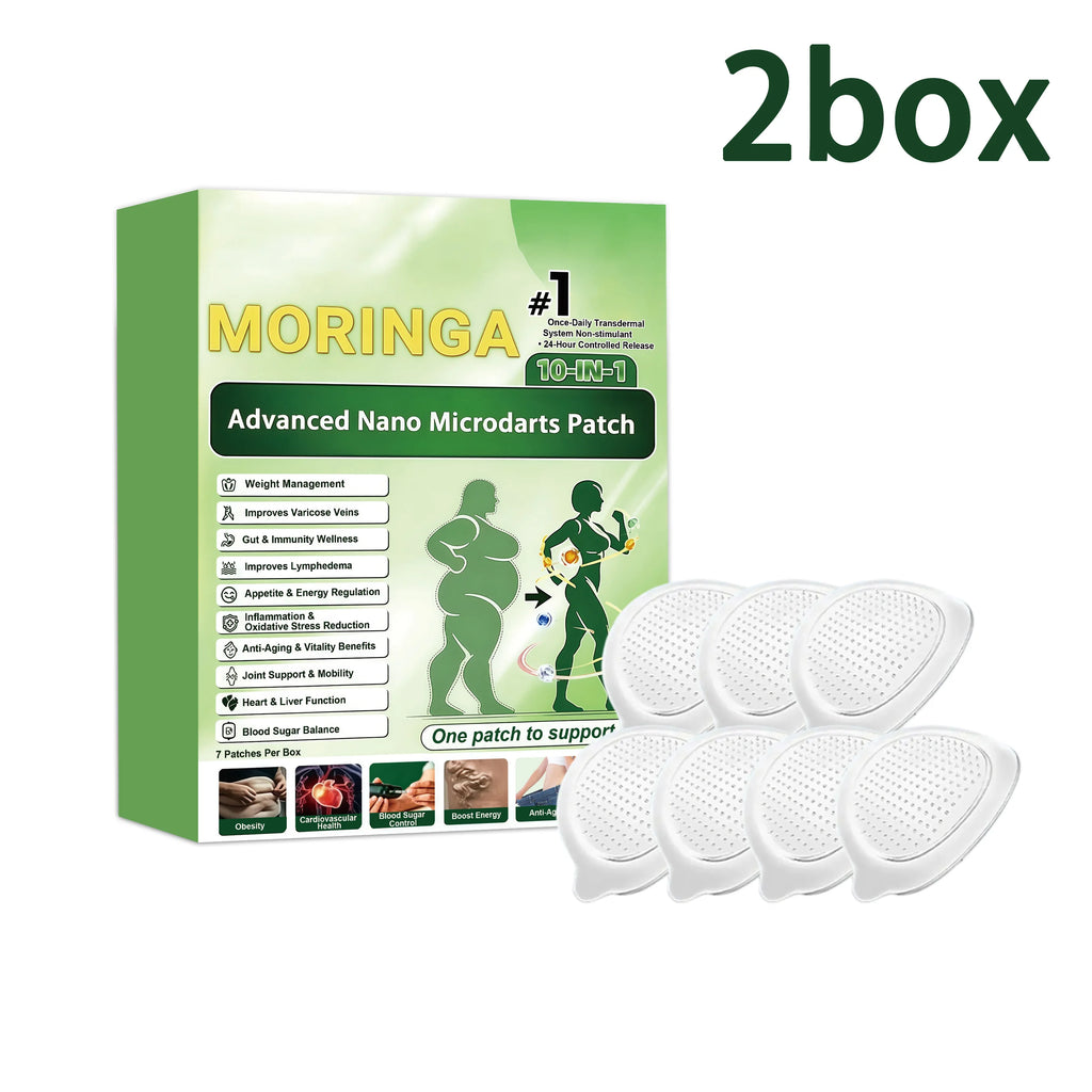 10-in-1 Moringa Microneedle Patch Show graceful lines and protect the skin all over the body for daily personal care Oasis Select 14pcs