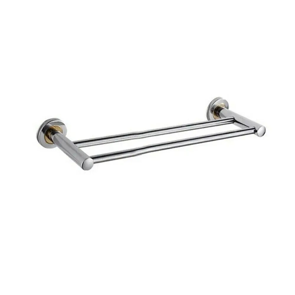 40/50cm Useful Toilet Hanger Holder Wall Mount Storage Shelf Towel Rack Bathroom Bar Clothes Holder Oasis Select double towl rail