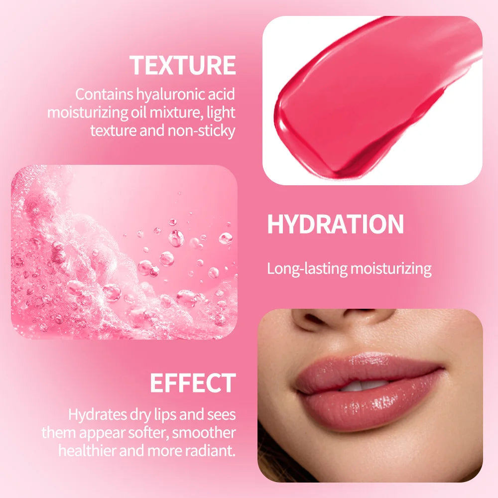 Lip Balm Glossy Glazed Finish Improves Lip Lines Hydration Plump Lip Balm 24HR Long Lasting Moisturizing Treatment 10 Colors Oasis Select