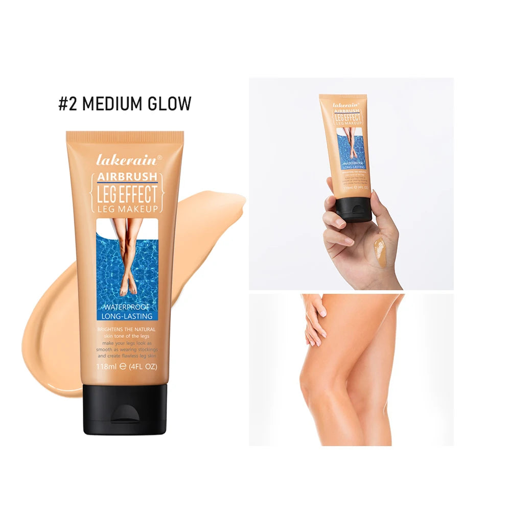 100ml Leg Makeup Lotion Waterproof & Anti-Transfer Long Lasting Even Skin Tone Body Foundation Body Tanning Cream Bronze Makeup Oasis Select 118ml Medium Tan