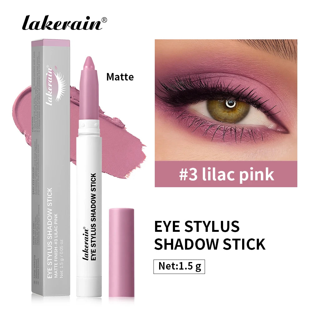 Eyeshadow Stick Colorful Shimmer Glitter Matte High Pigmented Waterproof Cream Eyes Shadow Pencil Long Lasting Makeup Cosmetic Oasis Select 3 Lilac Pink