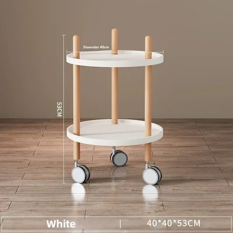 Multi-functional Nordic small round table coffee table sofa side balcony bedroom simple round small coffee table Durable Oasis Select Round A