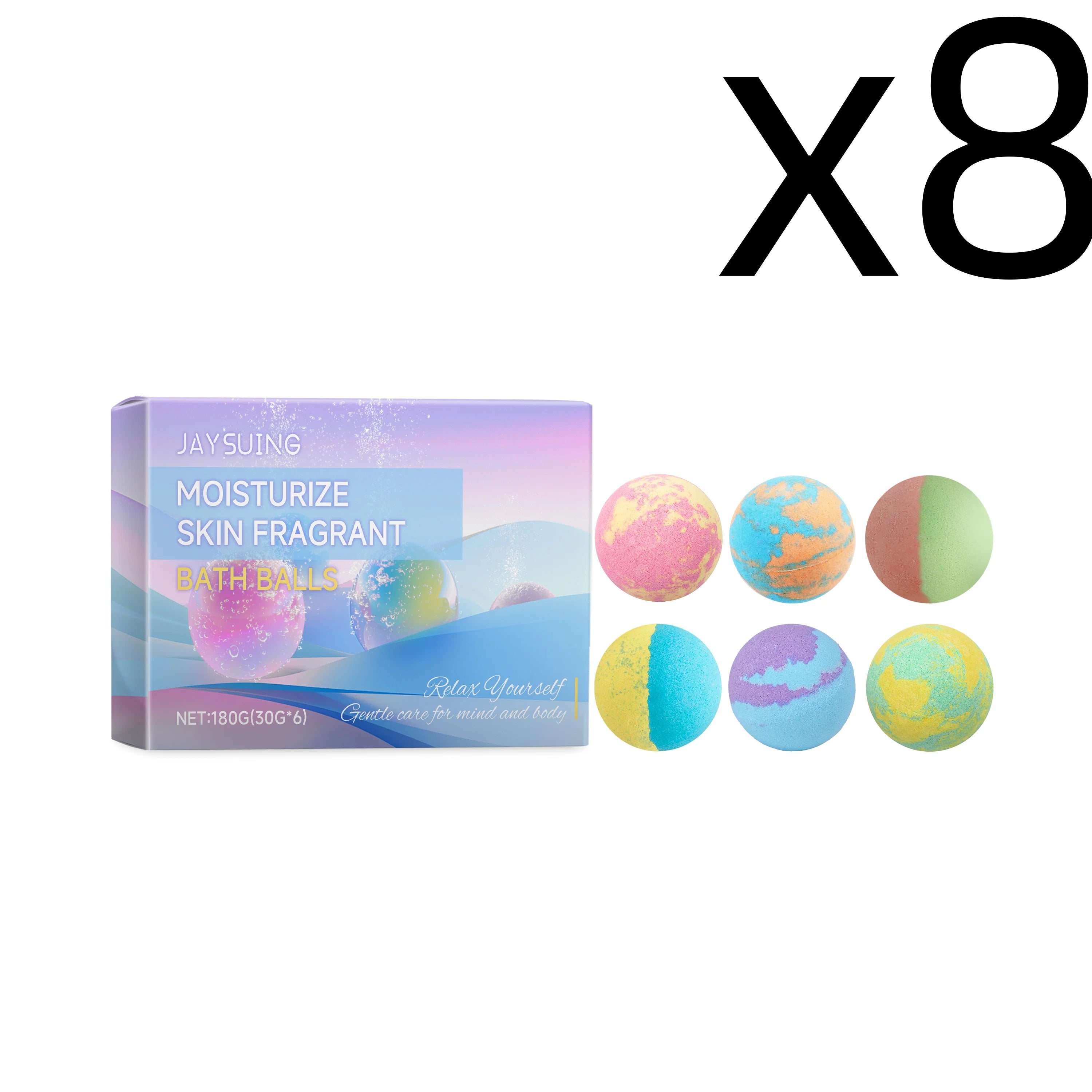 Fragrance Bath Bombs Rich Foaming Soothe Body Moisturize Skin Relaxing Stress Improve Bathing Experience Aromatherapy Bath Ball Oasis Select 6pcs Boxed X 8PCS