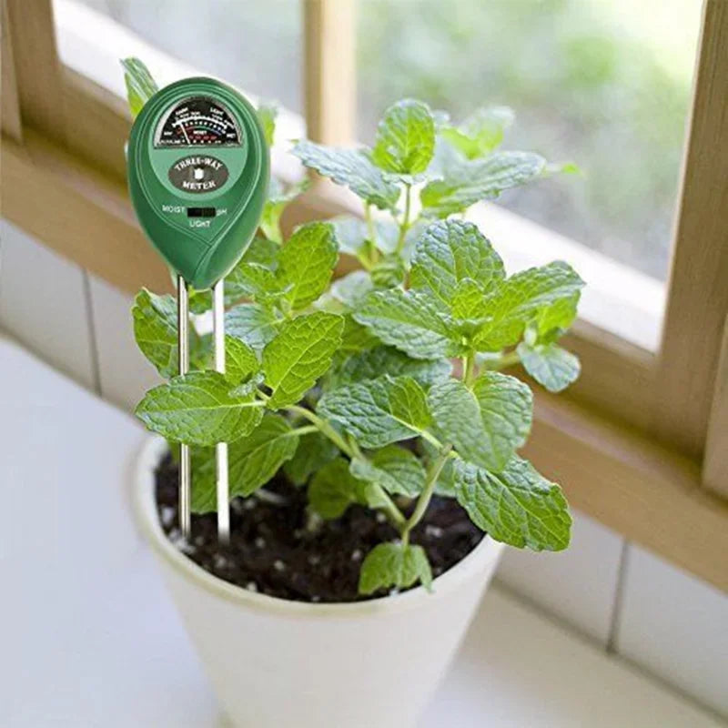 3 in 1 Soil PH Meter Sunlight PH Tester Garden Flowers Soil Moisture Sensor Meter Plants Acidity Humidity PH Monitor Detector Oasis Select