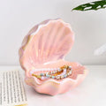 Light Luxury Home Key Storage Shell Ceramic Soap Box Draining High-end Bathroom Creative Washbasin and Storage Rack jewelry rack Oasis Select pink
