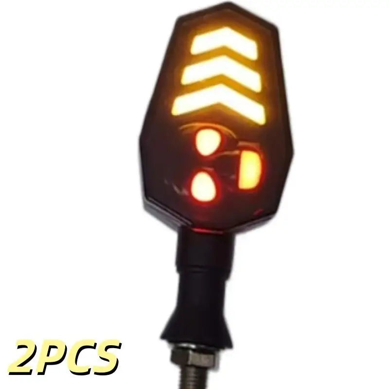 2Pcs Dual Color Skeleton Arrow Amber Flashing Blinker Indicator Motorcycle Owl Shaped LED Turn Flowing Signal Light Oasis Select A7