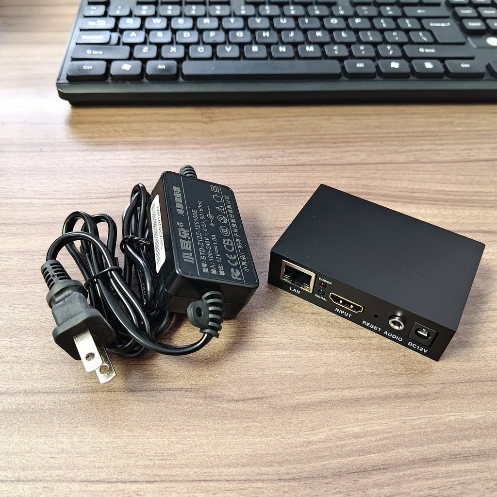 High-definition video encoder with SRT, RTSP, RTMP streaming for computer surveillance connected to NVR Oasis Select black
