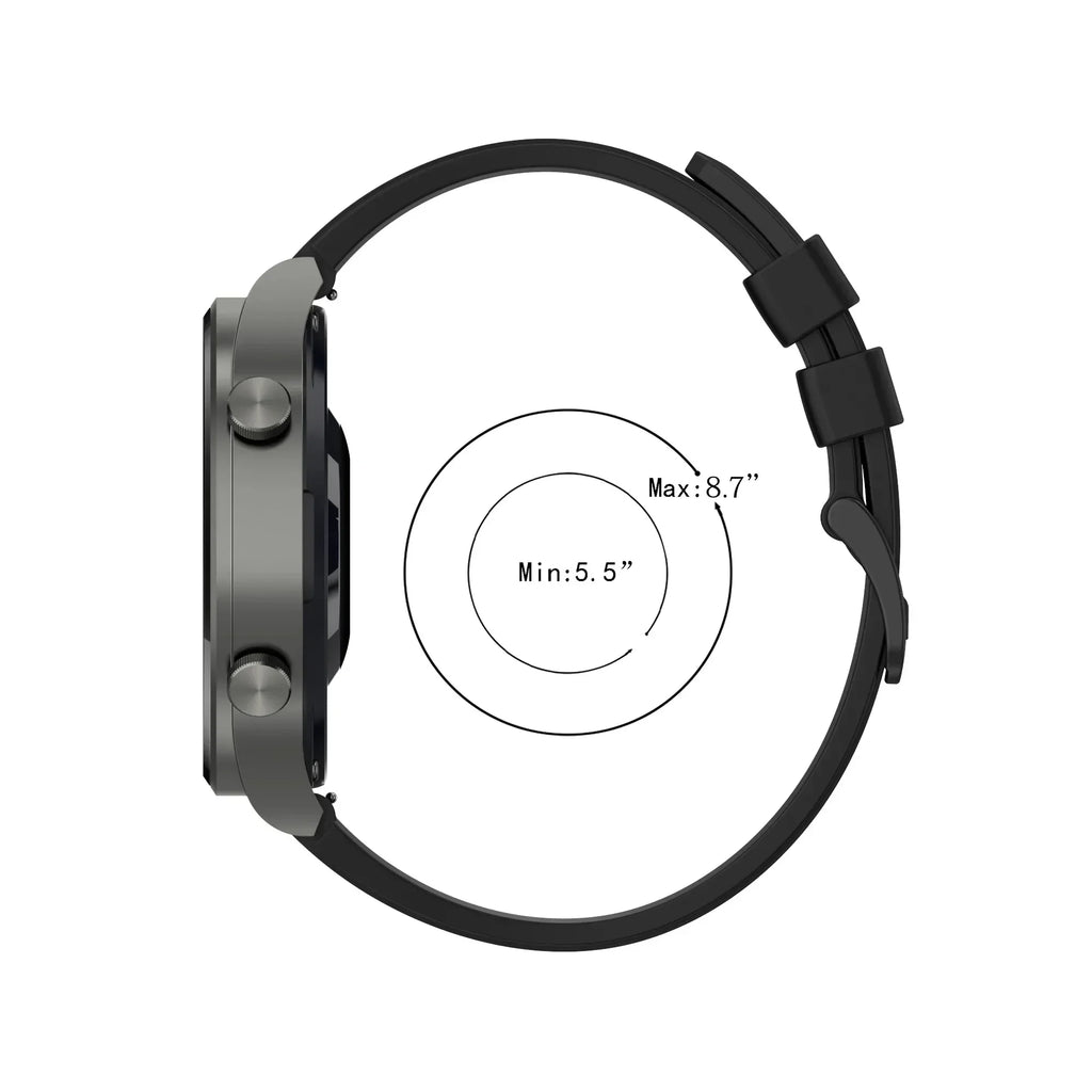 Silicone Watch Strap 20mm 22mm – Amazfit GTR GTS Bip Samsung Garmin Smartwatch Band Oasis Select