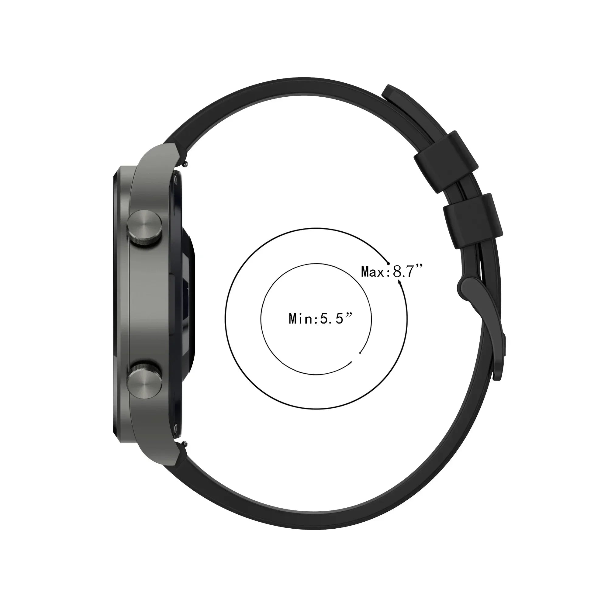 Silicone Watch Strap 20mm 22mm – Amazfit GTR GTS Bip Samsung Garmin Smartwatch Band Oasis Select